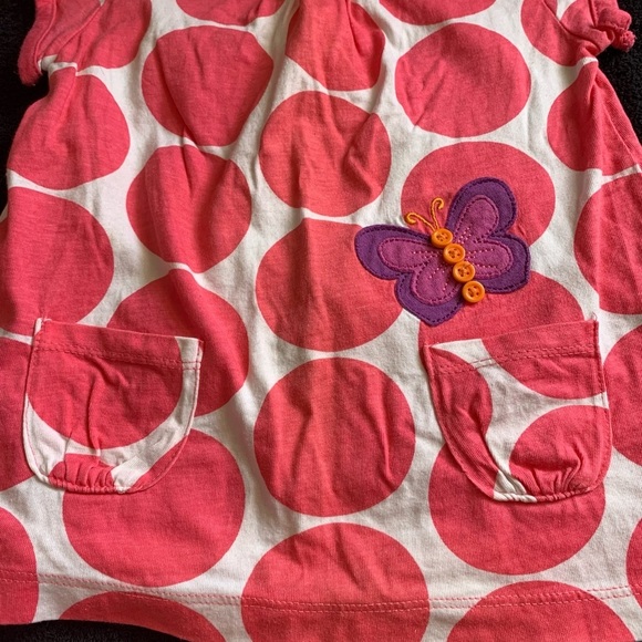 Pink and White Polka Dot Dress with Butterfly - Picture 4 of 9